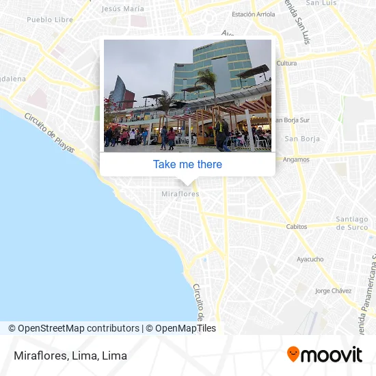 Mapa de Miraflores, Lima