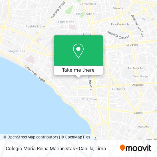 Mapa de Colegio Maria Reina Marianistas - Capilla