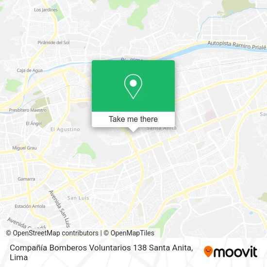 Mapa de Compañía Bomberos  Voluntarios 138 Santa Anita