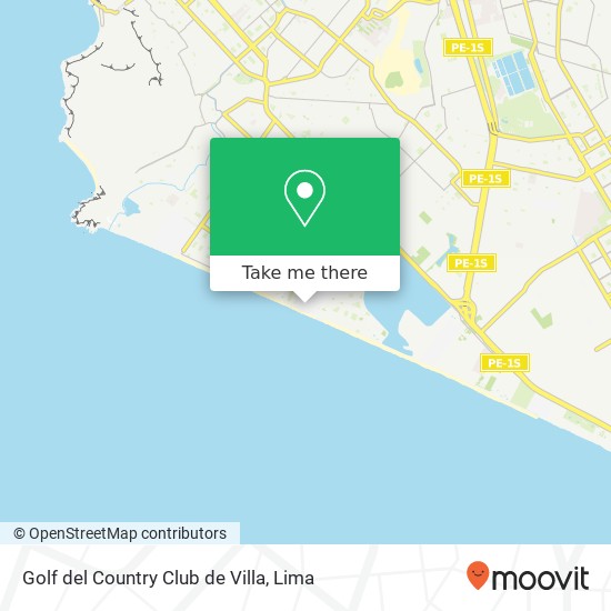 Golf del Country Club de Villa map