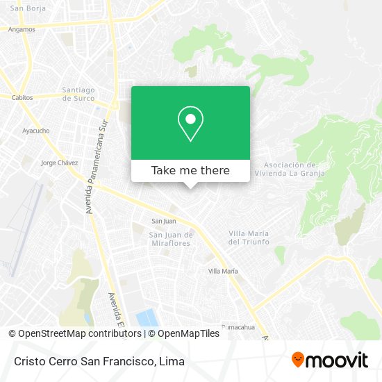 Mapa de Cristo Cerro San Francisco