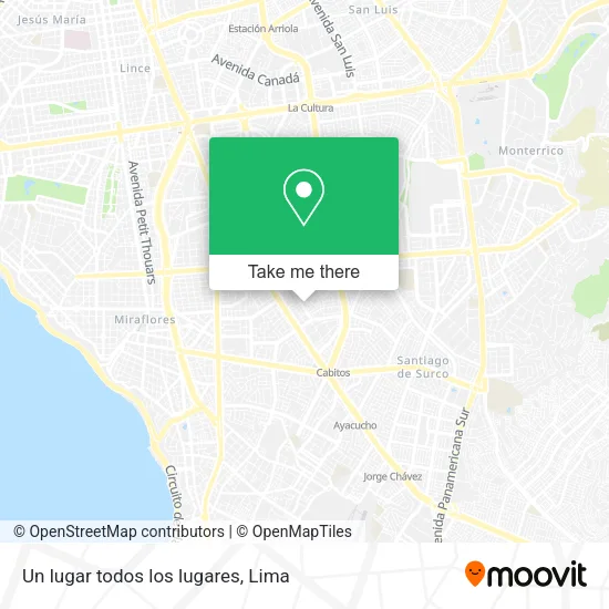 Mapa de Un lugar todos los lugares