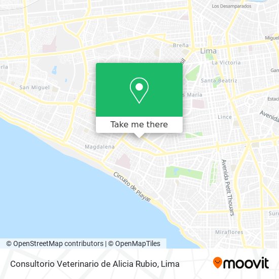 Consultorio Veterinario de Alicia Rubio map