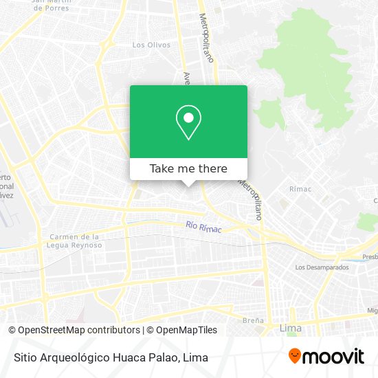 Mapa de Sitio Arqueológico Huaca Palao