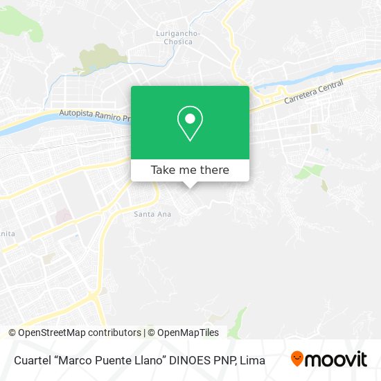 Cuartel “Marco Puente Llano” DINOES PNP map