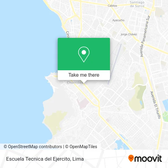 Mapa de Escuela Tecnica del Ejercito