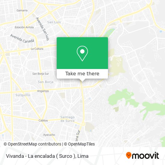 Vivanda - La encalada ( Surco ) map