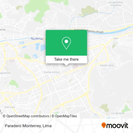 Paradero Monterrey map