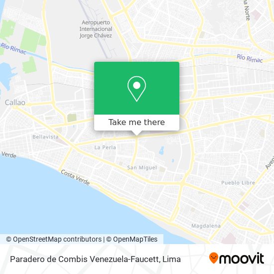 Paradero de Combis Venezuela-Faucett map