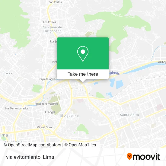 Mapa de via evitamiento