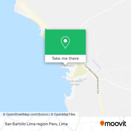 San Bartolo Lima region Peru map