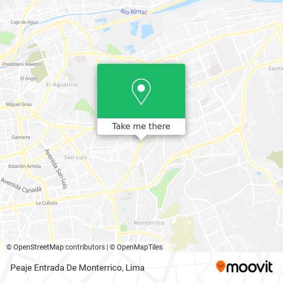 Peaje Entrada De Monterrico map