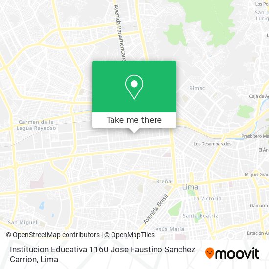 Institución Educativa 1160 Jose Faustino Sanchez Carrion map