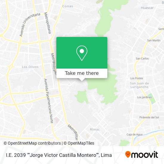 I.E. 2039 ""Jorge Victor Castilla Montero"" map