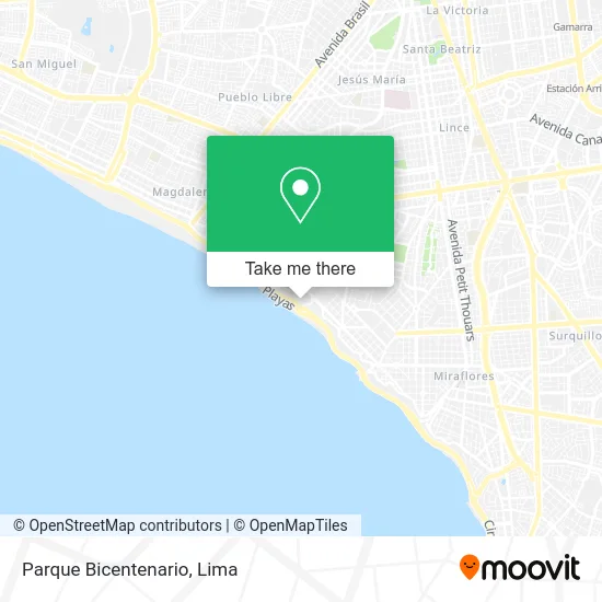 Parque Bicentenario map