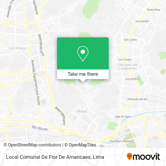 Mapa de Local Comunal De Flor De Amancaes