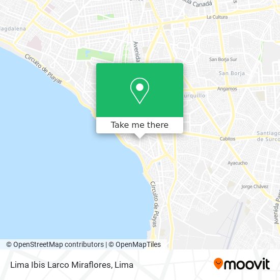 Lima Ibis Larco Miraflores map