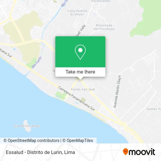 Essalud - Distrito de Lurin map