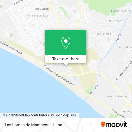 Las Lomas de Mamacona map