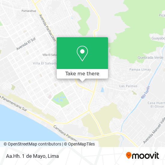 Mapa de Aa.Hh. 1 de Mayo