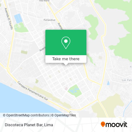 Discoteca Planet Bar map