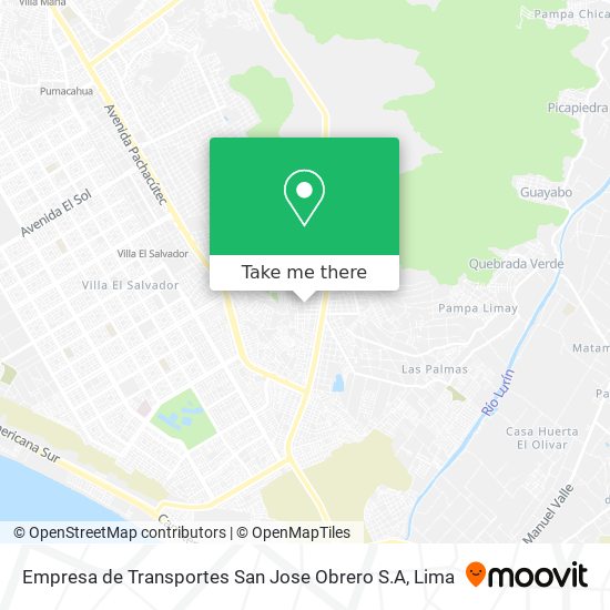 Mapa de Empresa de Transportes San Jose Obrero S.A