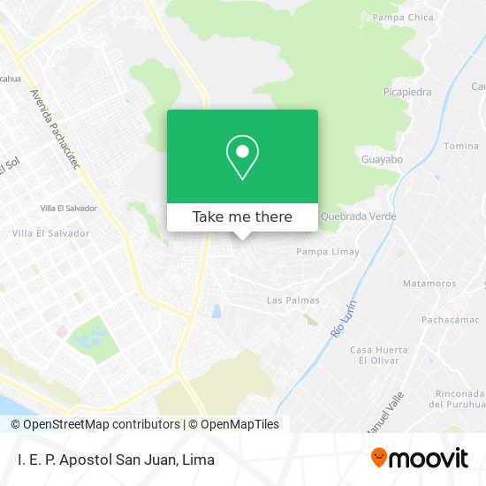 Mapa de I. E. P. Apostol San Juan
