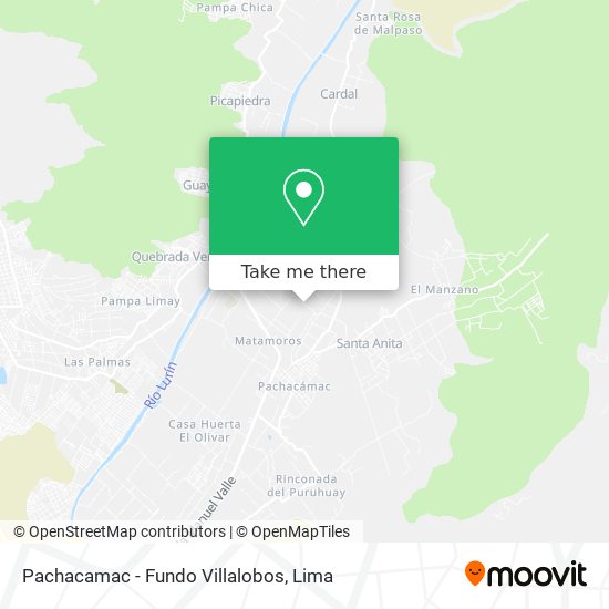 Mapa de Pachacamac - Fundo Villalobos