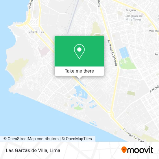 Las Garzas de Villa map