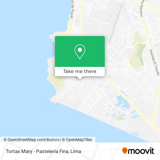 Mapa de Tortas Mary - Pastelería Fina