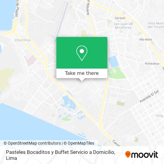 Pasteles Bocaditos y Buffet Servicio a Domicilio map