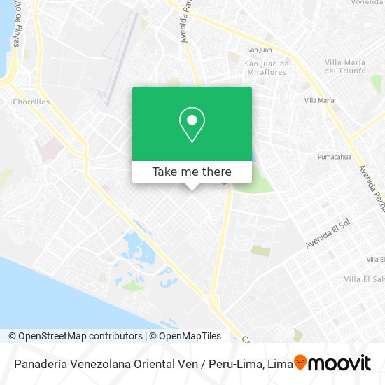 Panadería Venezolana Oriental Ven / Peru-Lima map