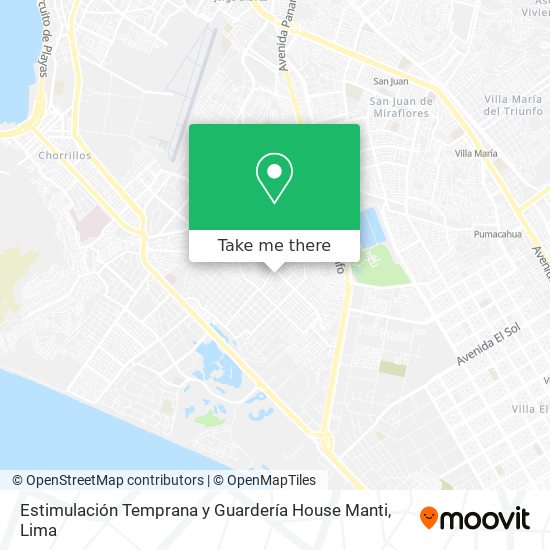 Mapa de Estimulación Temprana y Guardería House Manti