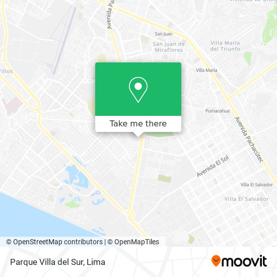 Mapa de Parque Villa del Sur