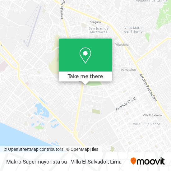 Mapa de Makro Supermayorista sa - Villa El Salvador