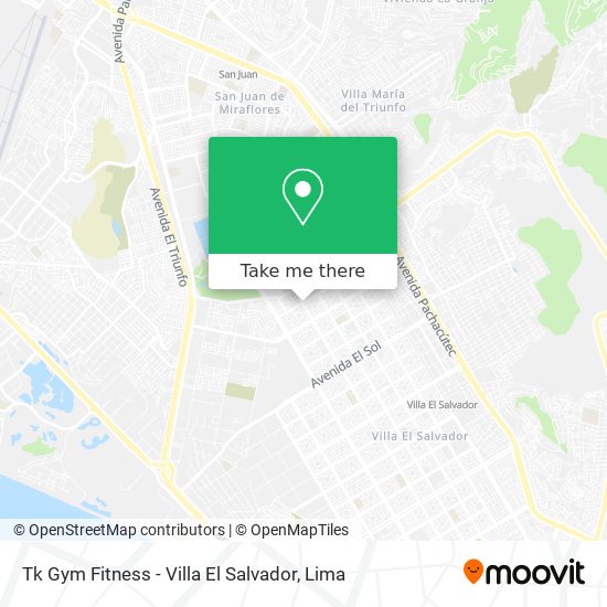 Tk Gym Fitness - Villa El Salvador map