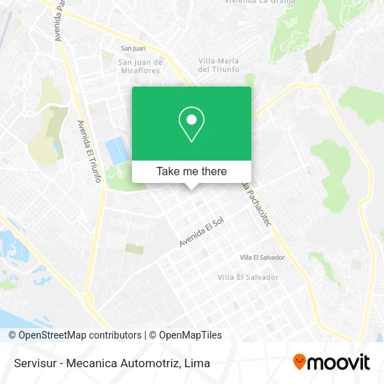 Servisur - Mecanica Automotriz map
