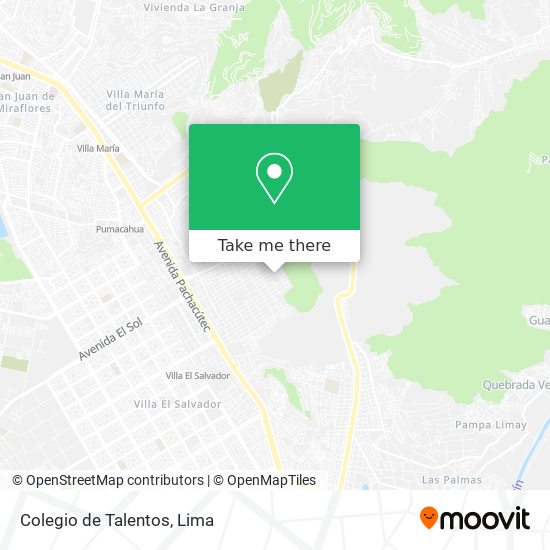 Mapa de Colegio de Talentos