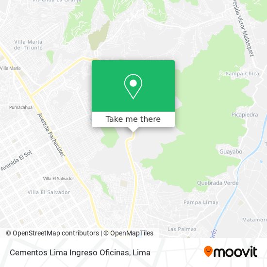 Cementos Lima Ingreso Oficinas map