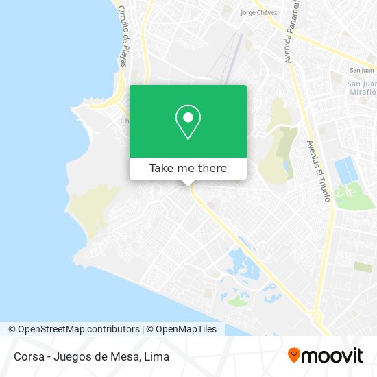 Corsa - Juegos de Mesa map