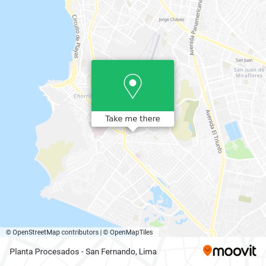 Planta Procesados - San Fernando map