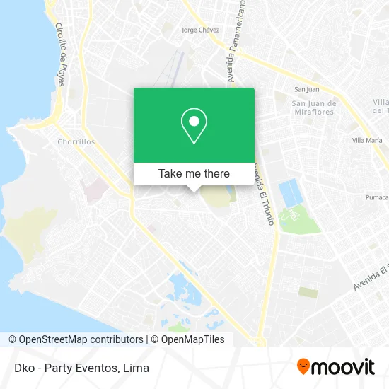 Dko - Party Eventos map