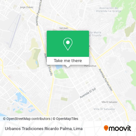 Urbanos Tradiciones Ricardo Palma map