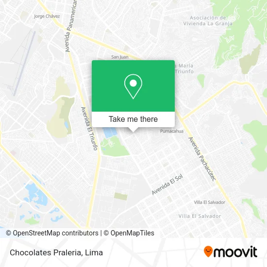 Mapa de Chocolates Praleria