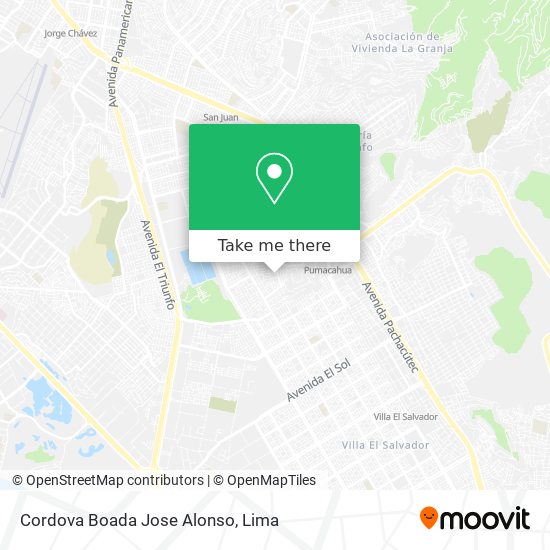 Cordova Boada Jose Alonso map