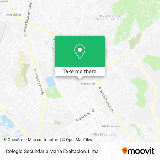 Mapa de Colegio Secundaria María Exaltación