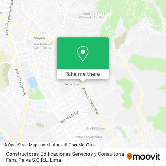 Constructoras-Edificaciones Servicios y Consultoria Fam. Paiva S.C.R.L map