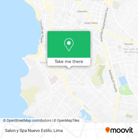 Mapa de Salon y Spa Nuevo Estilo