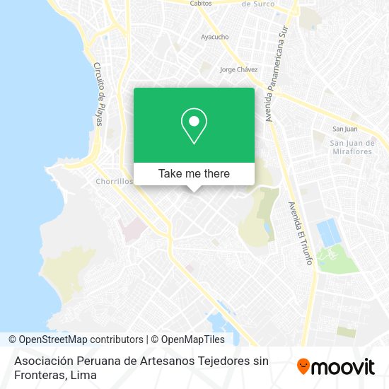 Mapa de Asociación Peruana de Artesanos Tejedores sin Fronteras