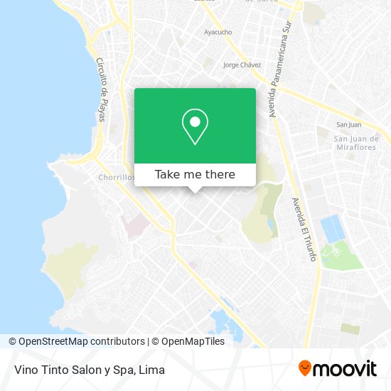 Mapa de Vino Tinto Salon y Spa